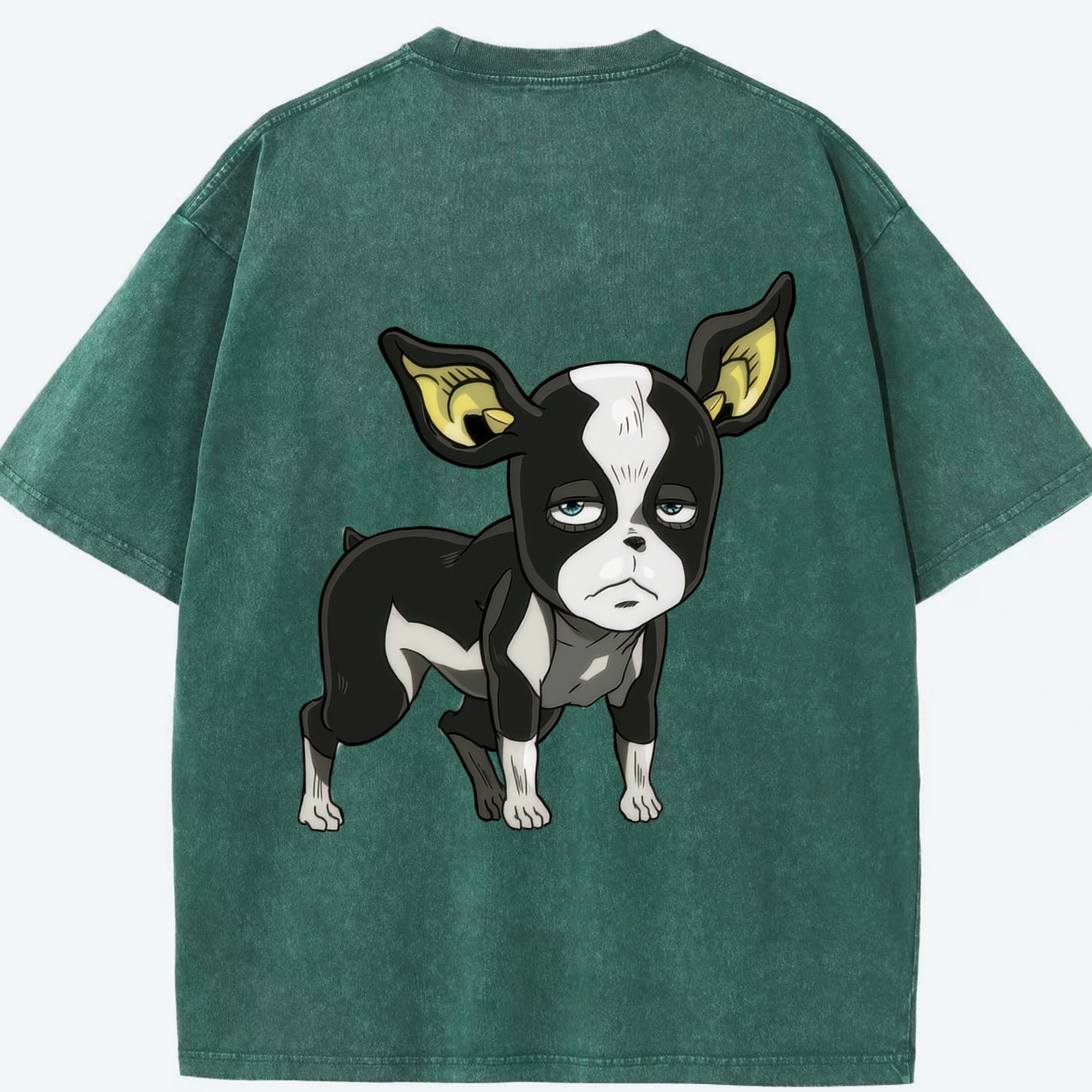 （画像用） ジョジョの奇妙な冒険 イギー JoJo's Bizarre Adventure Iggy 綿100% ヴィンテージ風 半袖Tシャツ（背面プリント）